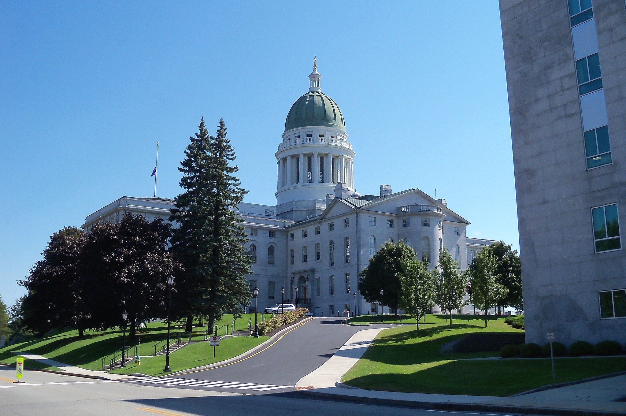 Maine State House in Augusta as the Susan Collins Troy Jackson Senate race intensifies