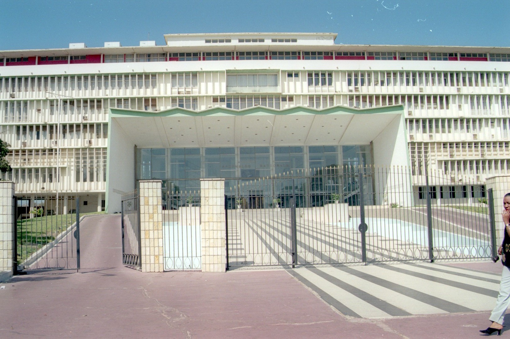 Senegal's National Assembly building in Dakar, where Pastef holds 130 of 165 seats and the budget vote is due Tuesday