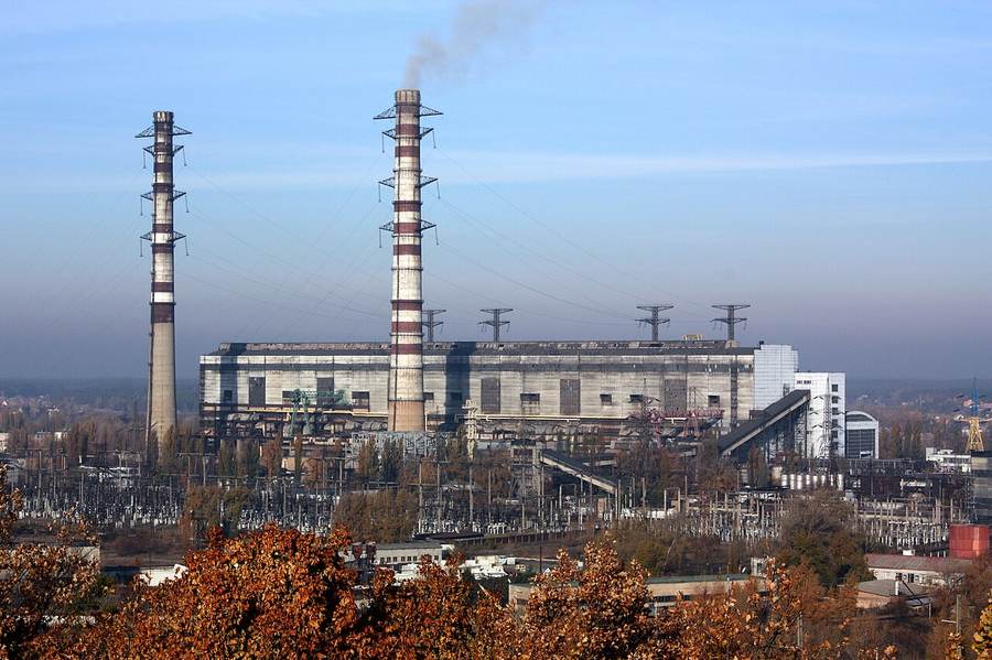 Trypillya Thermal Power Plant near Kyiv, named as a target in the Russia energy grid strike on Ukraine