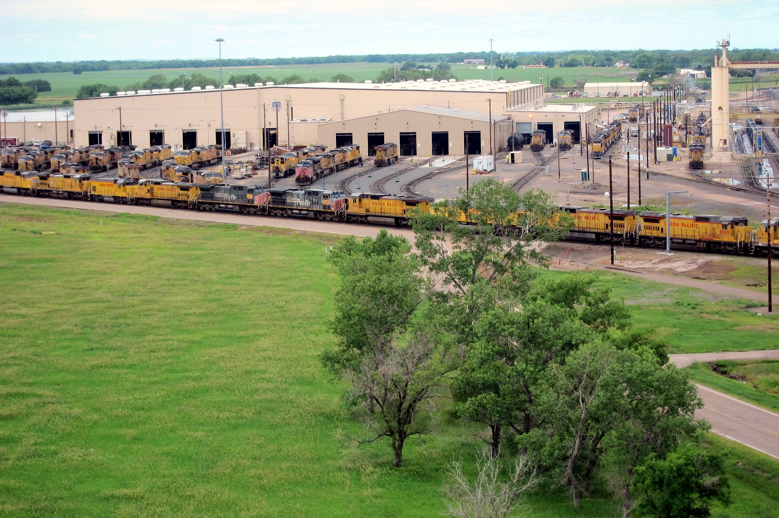 Bailey Yard in North Platte, Nebraska, the rail hub city where JD Vance held his midterm rally