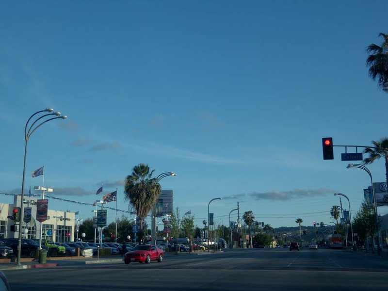 A street in Los Angeles' San Fernando Valley near Northridge, where the strip mall shooting occurred — file photo