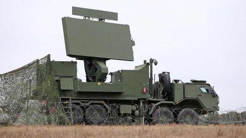 Mobile Ground Master air surveillance radar displayed on a military truck