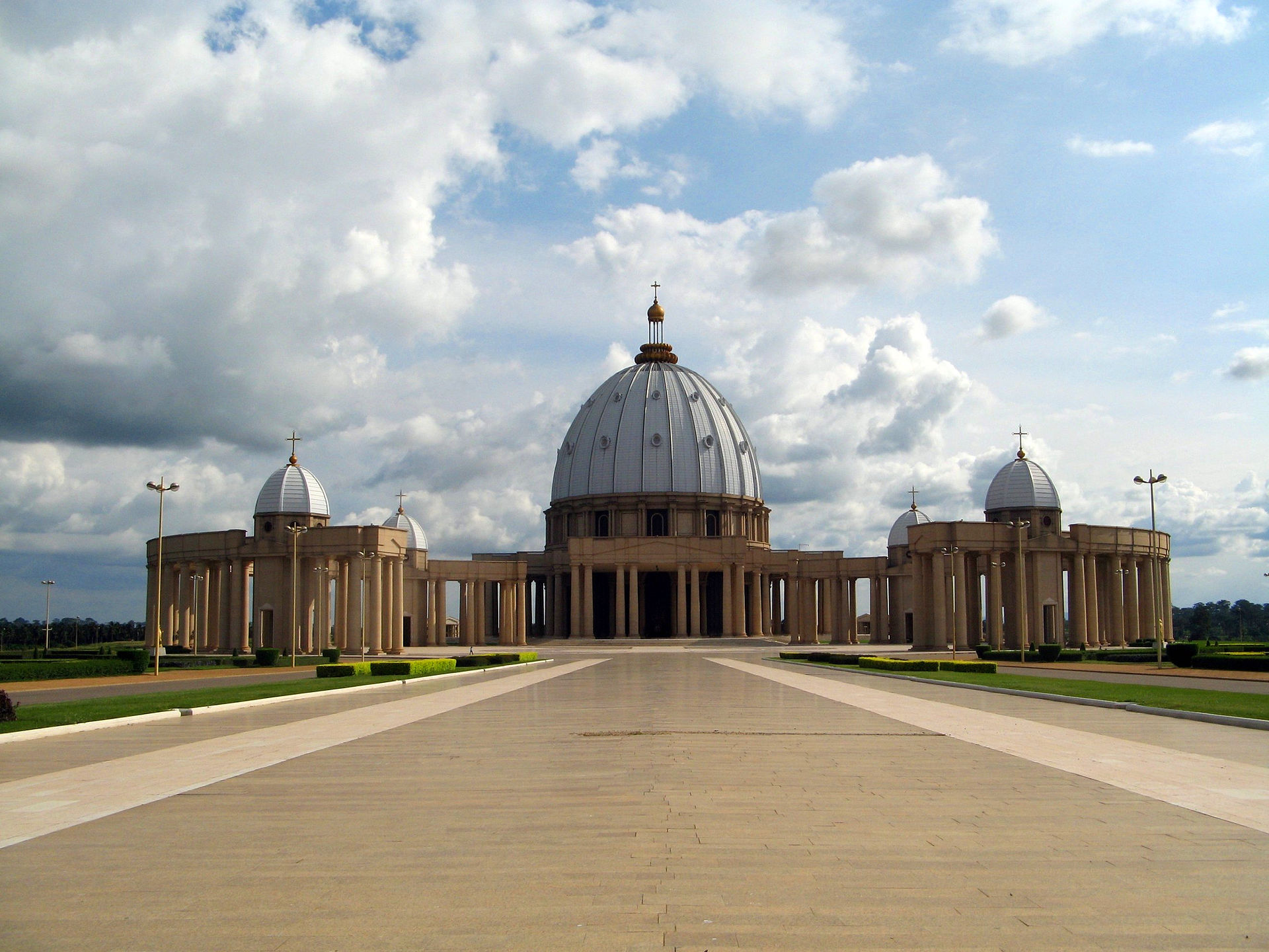 The Basilica of Our Lady of Peace in Yamoussoukro, Côte d’Ivoire, among the largest churches in the world, in the continent where Catholics now outnumber Europe in Vatican statistics