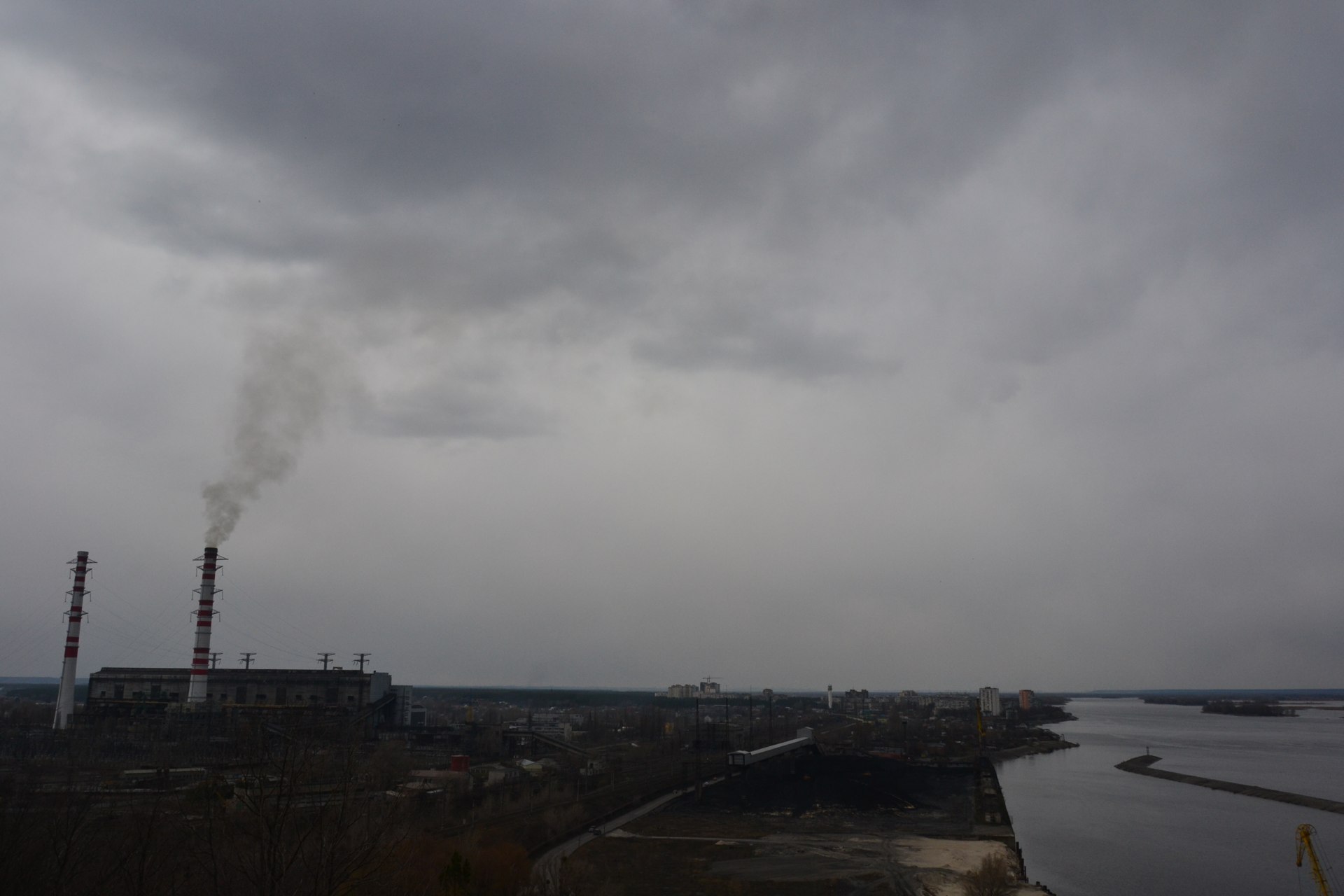 Trypillia thermal power plant near Kyiv, destroyed in an earlier Russian strike on Ukraine's energy sector
