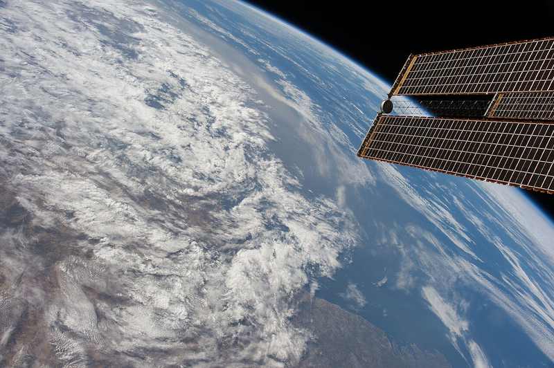 Earth seen from orbit illustrating the near-continuous sunlight sought for Google TPUs in orbit
