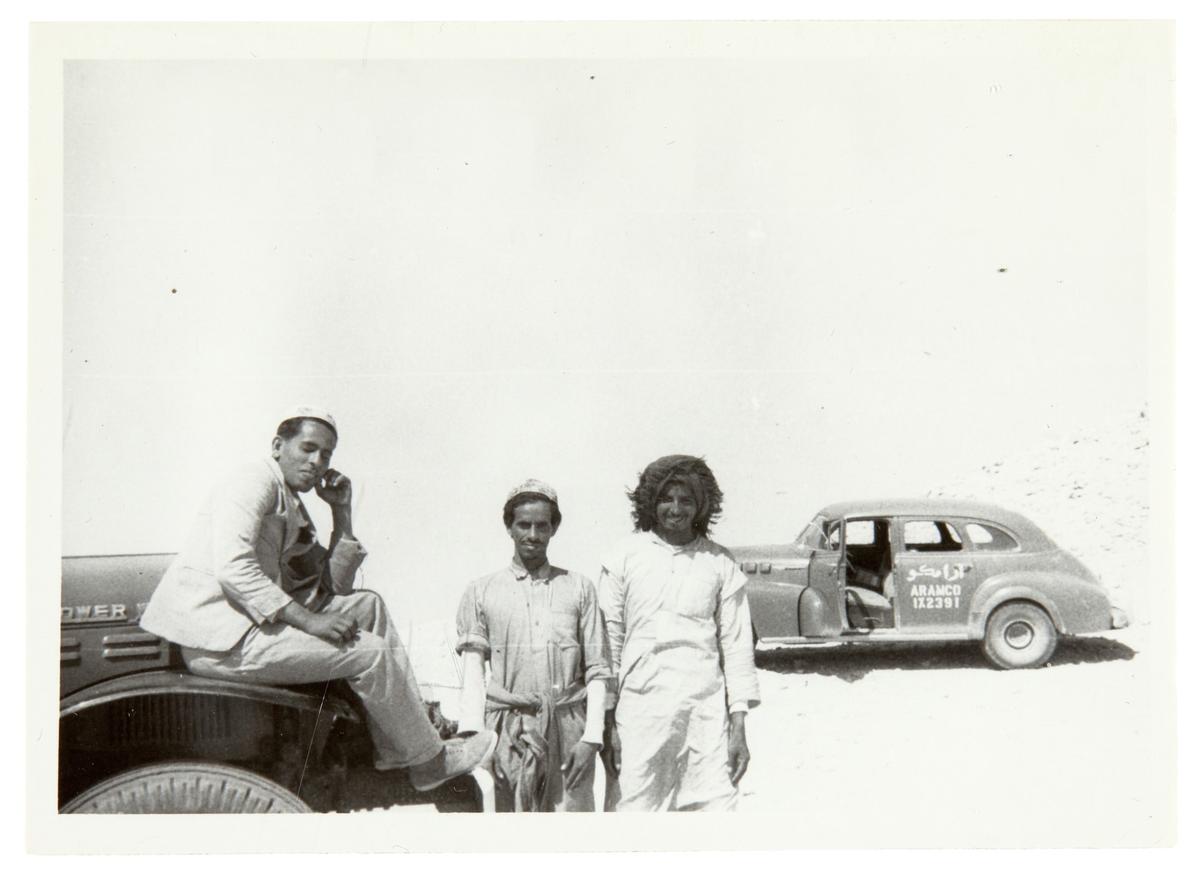 Aramco workers building an oil pipeline in 1951, from the Saudi Aramco archive