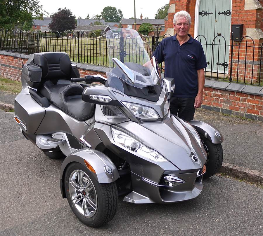 A BRP Can-Am Spyder three-wheeler of the type barred from United States import