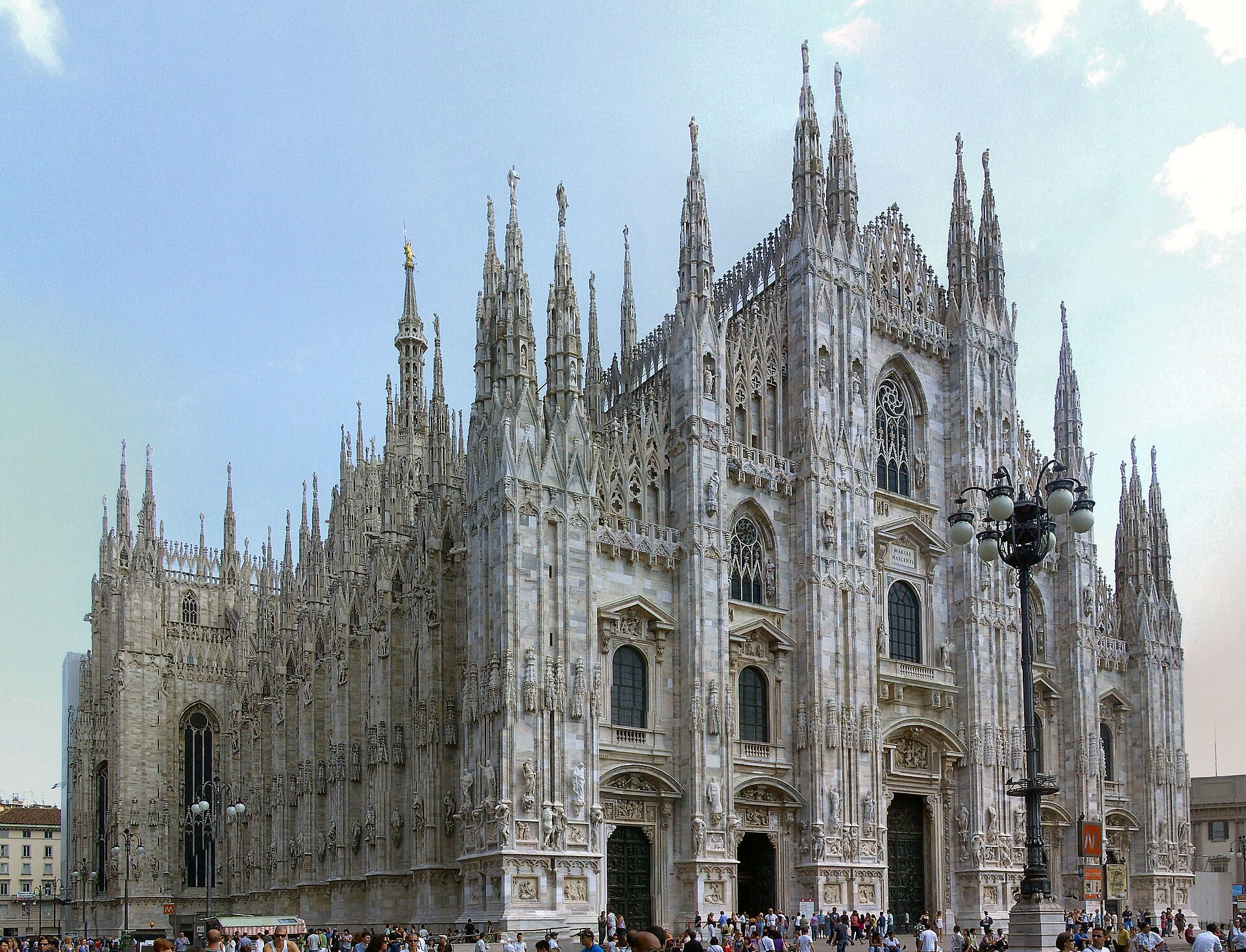Full view of Milan Cathedral, the Gothic Duomo at the centre of the Milan protests October 2026 clashes