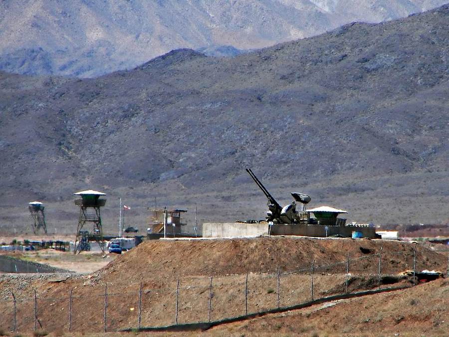 Anti-aircraft guns guarding Iran's Natanz nuclear facility