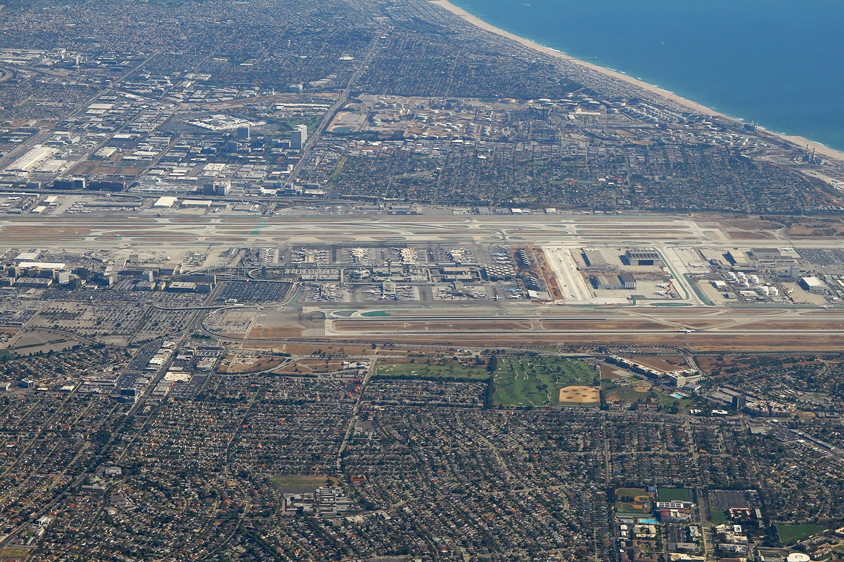 Los Angeles International Airport aerial view, location of the China spy arrested at LAX allegation