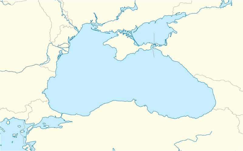 Map of the Black Sea showing Bulgaria's coastline near Byala, where the drone attack struck