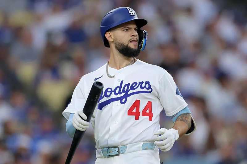 Andy Pages batting for Los Angeles before his two-run single set up the Dodgers Brewers NLCS rematch 2026