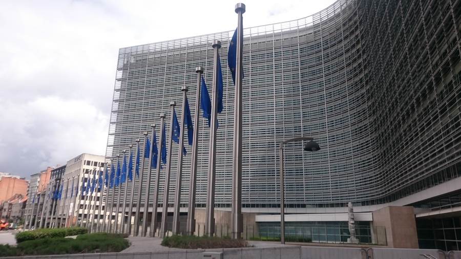 The Berlaymont building in Brussels, headquarters of the European Commission, which suspended €18 million in budget support to Sierra Leone