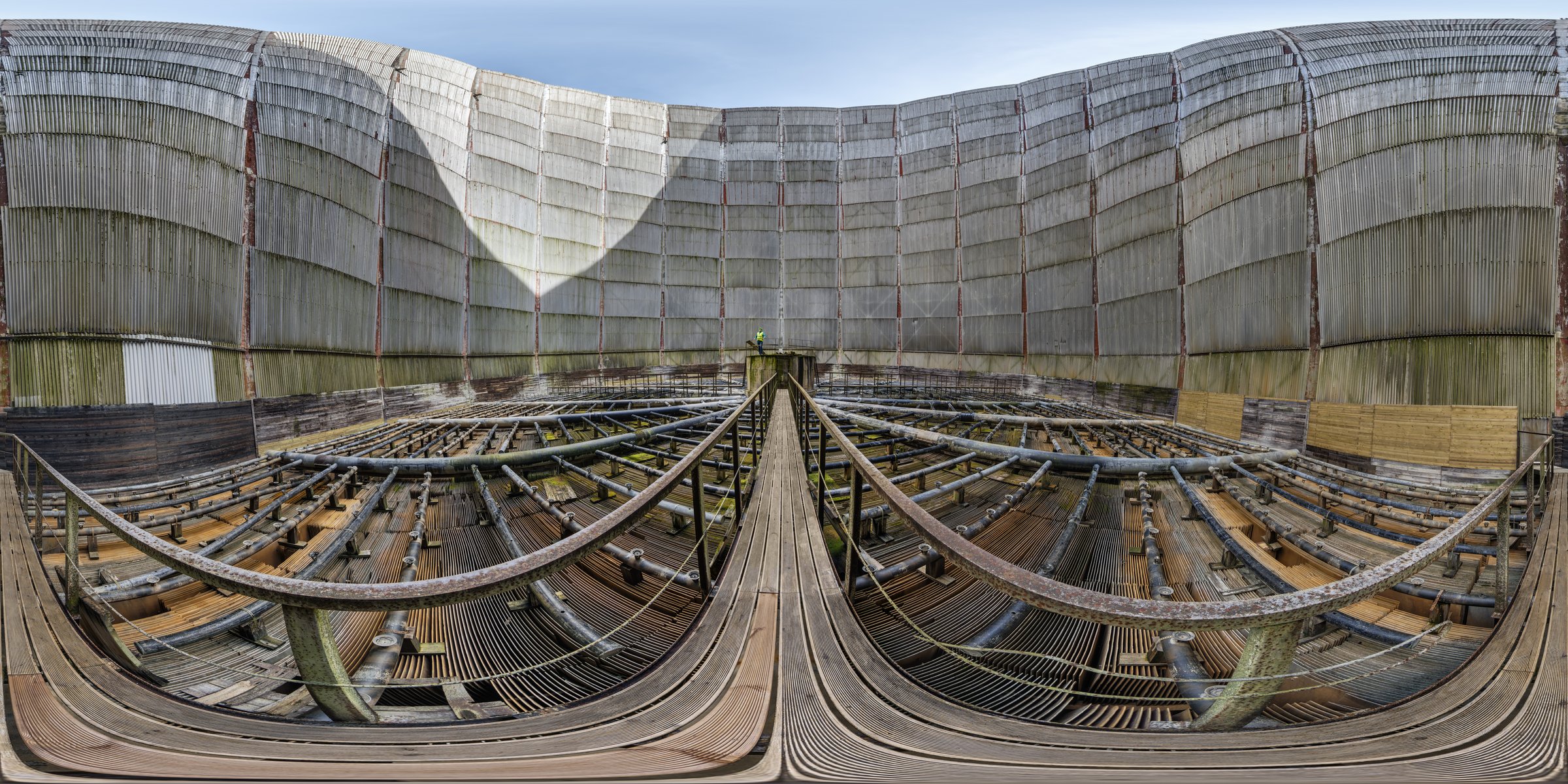 A cooling tower at a thermal power plant
