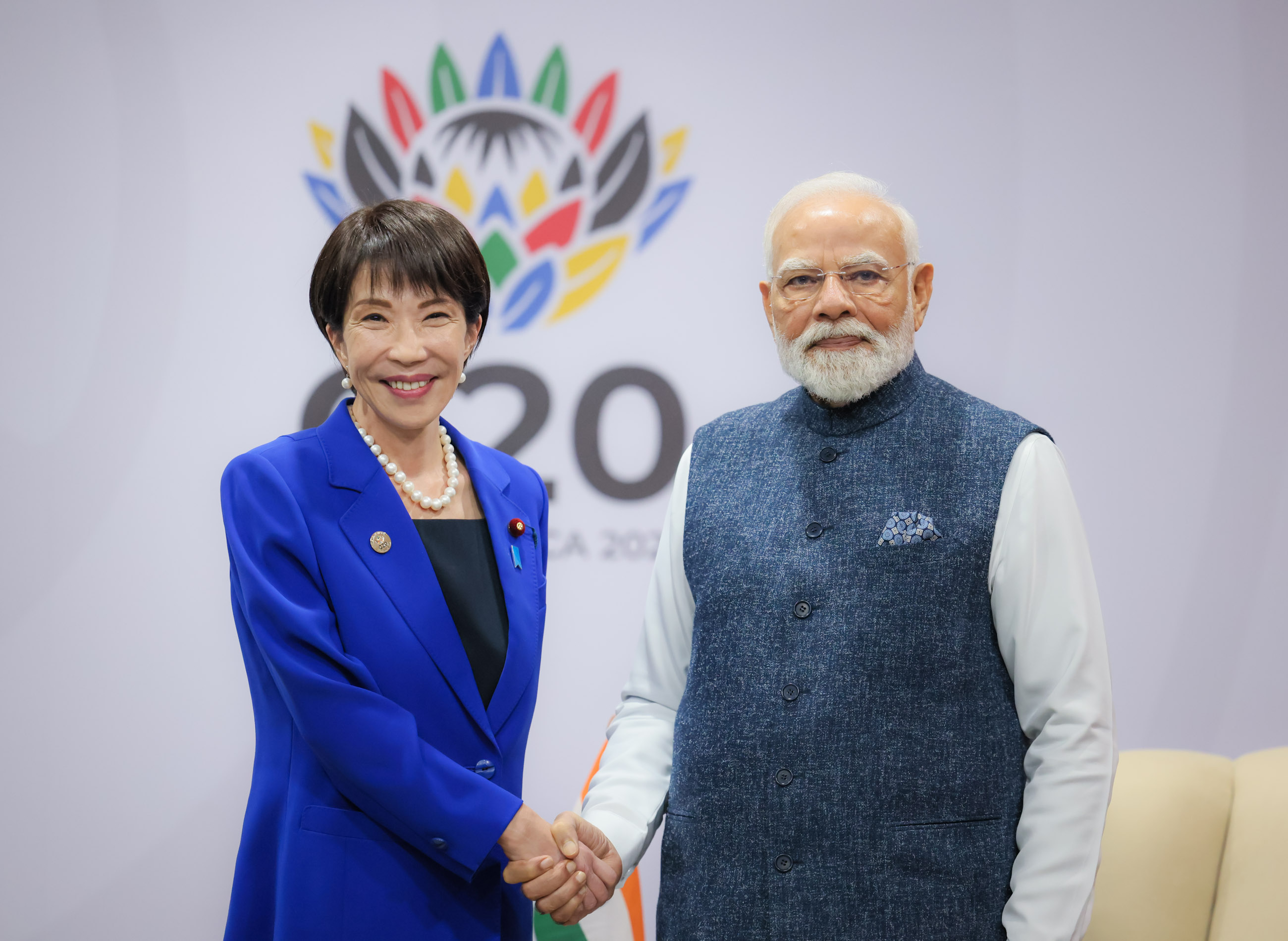 Japan PM Takaichi approval rating — Prime Minister Sanae Takaichi at the G20 summit