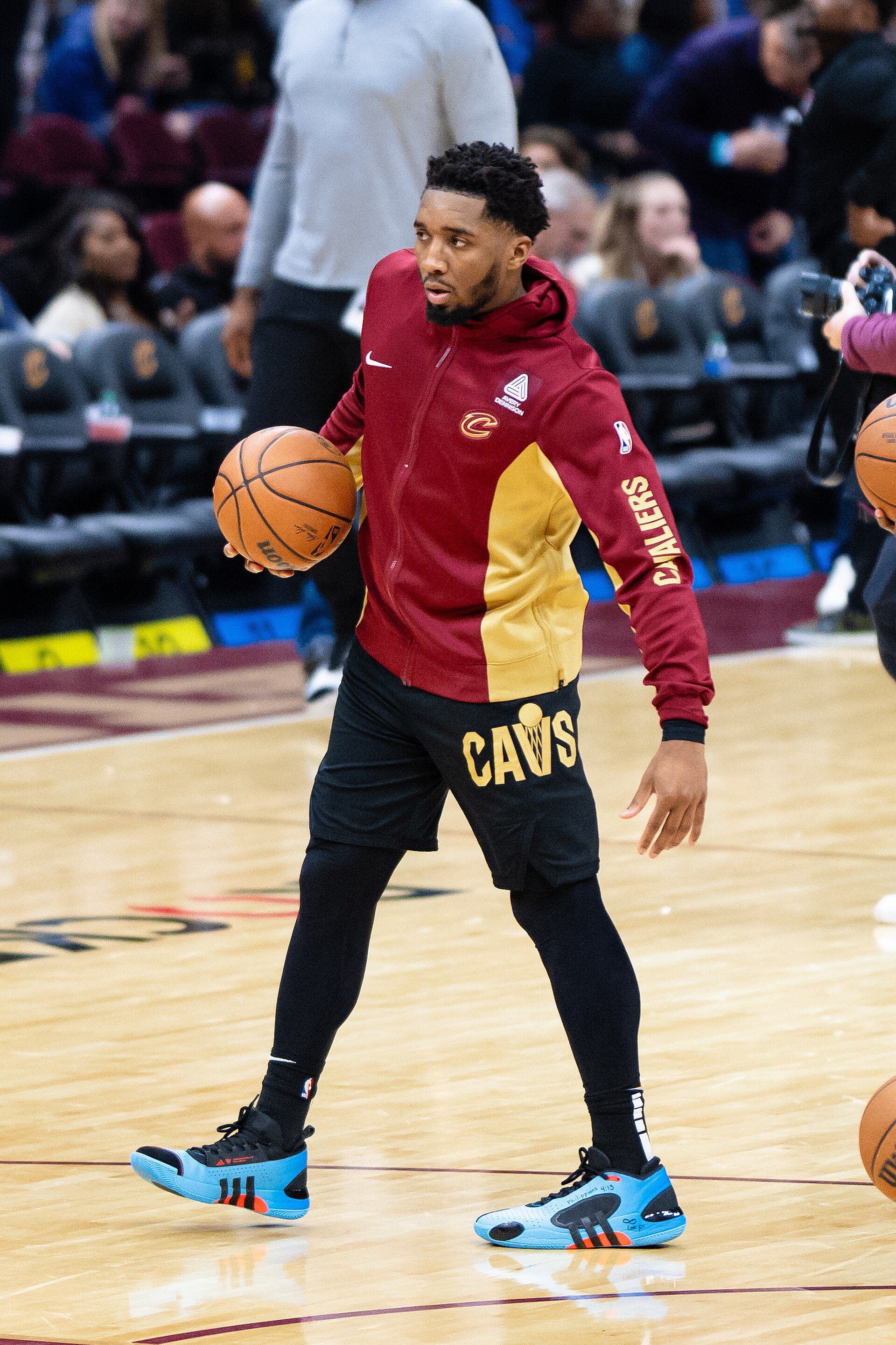 Donovan Mitchell of the Cleveland Cavaliers, who scored 32 points and 10 rebounds before the Cavaliers' 29-point lead collapsed against the 76ers in Philadelphia