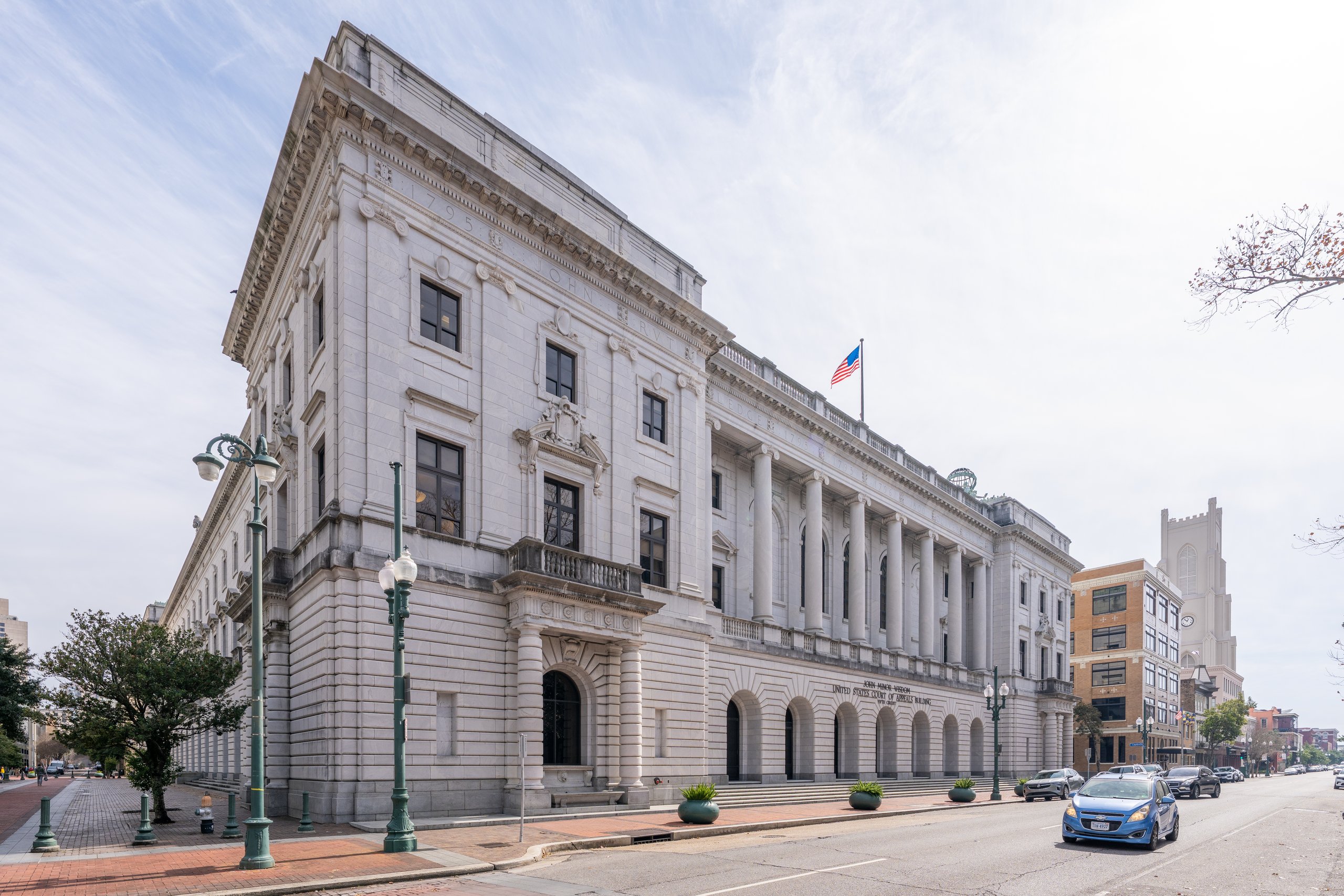 Fifth Circuit bond hearing ruling — the John Minor Wisdom U.S. Court of Appeals Building in New Orleans, home of the Fifth Circuit