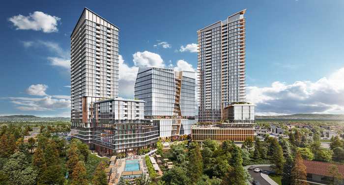 Architect's rendering of the proposed Willow Park towers at 80 Willow Road in Menlo Park, which would rise up to 461 feet