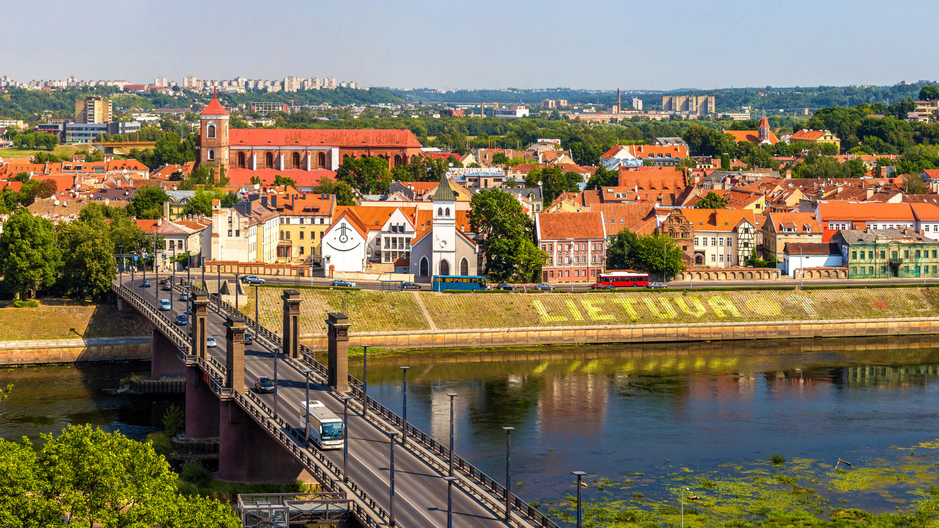 Kaunas, Lithuania — the city's airport was closed during Sunday's red air warning