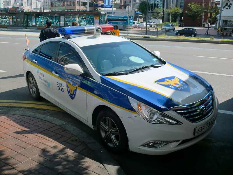 An Incheon police patrol car — Incheon supermarket stabbing investigation file photo