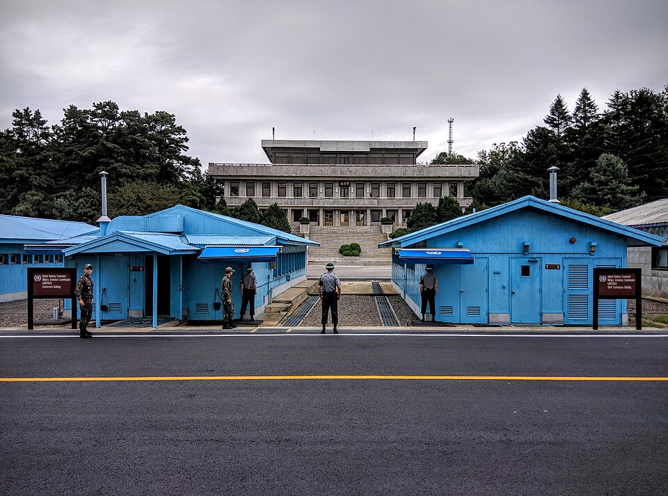 Joint Security Area at Panmunjom looking north during the North Korea DMZ mines apology dispute