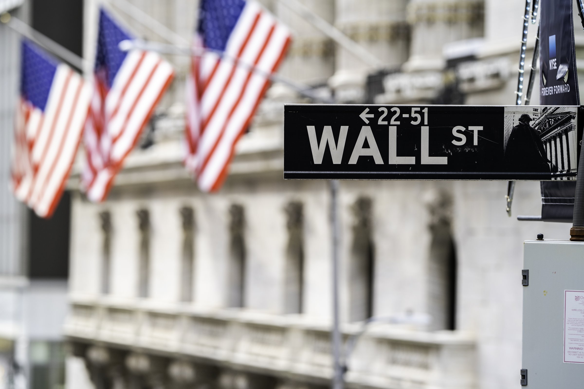 The Wall Street sign in New York