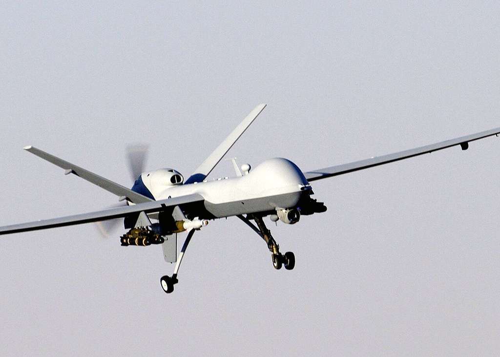 Military drone in flight &mdash; Sudan drone warfare 2026, as RSF and army drones strike across Sudan