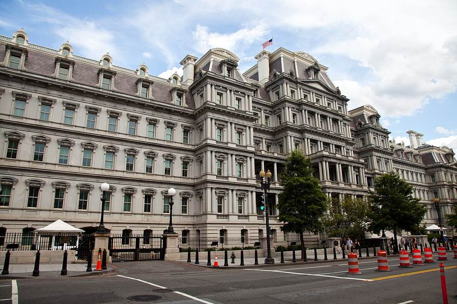 Eisenhower Executive Office Building housing the Office of Management and Budget named in the DNC voting rights lawsuit
