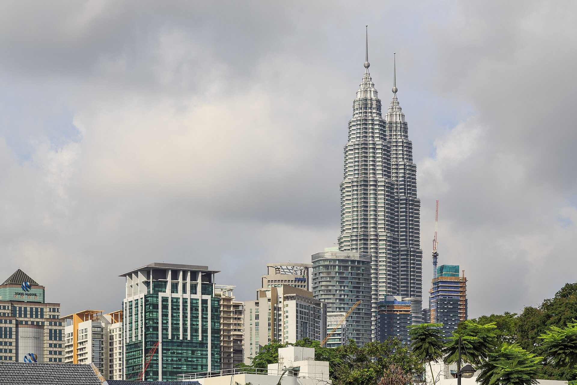 The Petronas Twin Towers in Kuala Lumpur