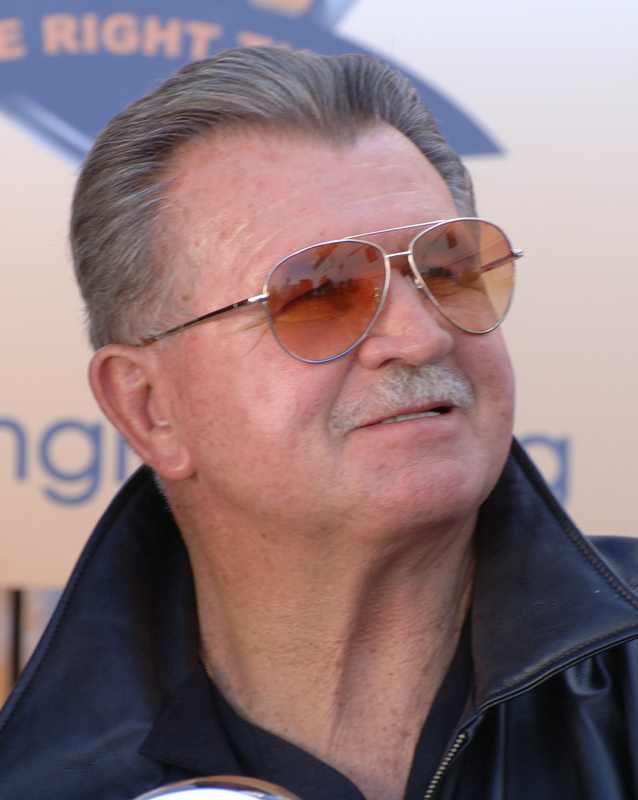 Mike Ditka photographed in 2008; the Hall of Fame tight end and Super Bowl-winning Bears coach died at 86