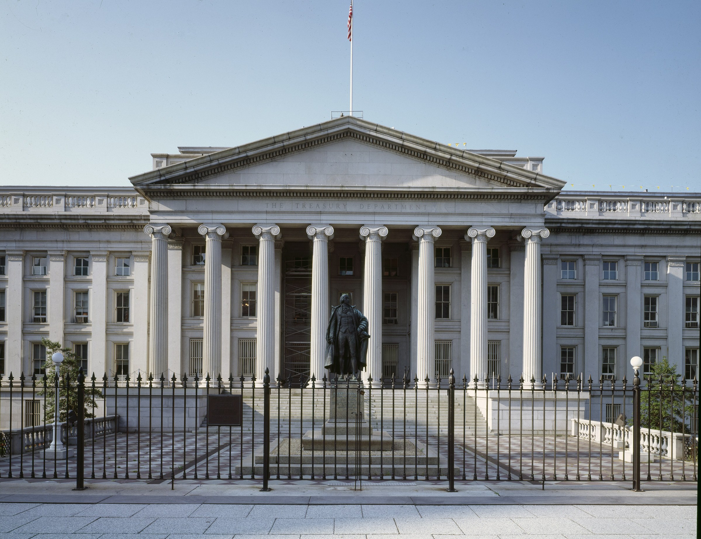 The US Treasury Department building in Washington, D.C., whose sanctions office is reviewing the Russian Direct Investment Fund's delisting application