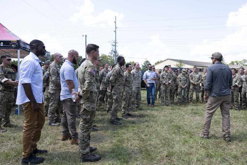 Defense Secretary Pete Hegseth observes a small unmanned aircraft system demonstration at Fort Benning, Georgia, during the Hegseth troops day off vote midterms order