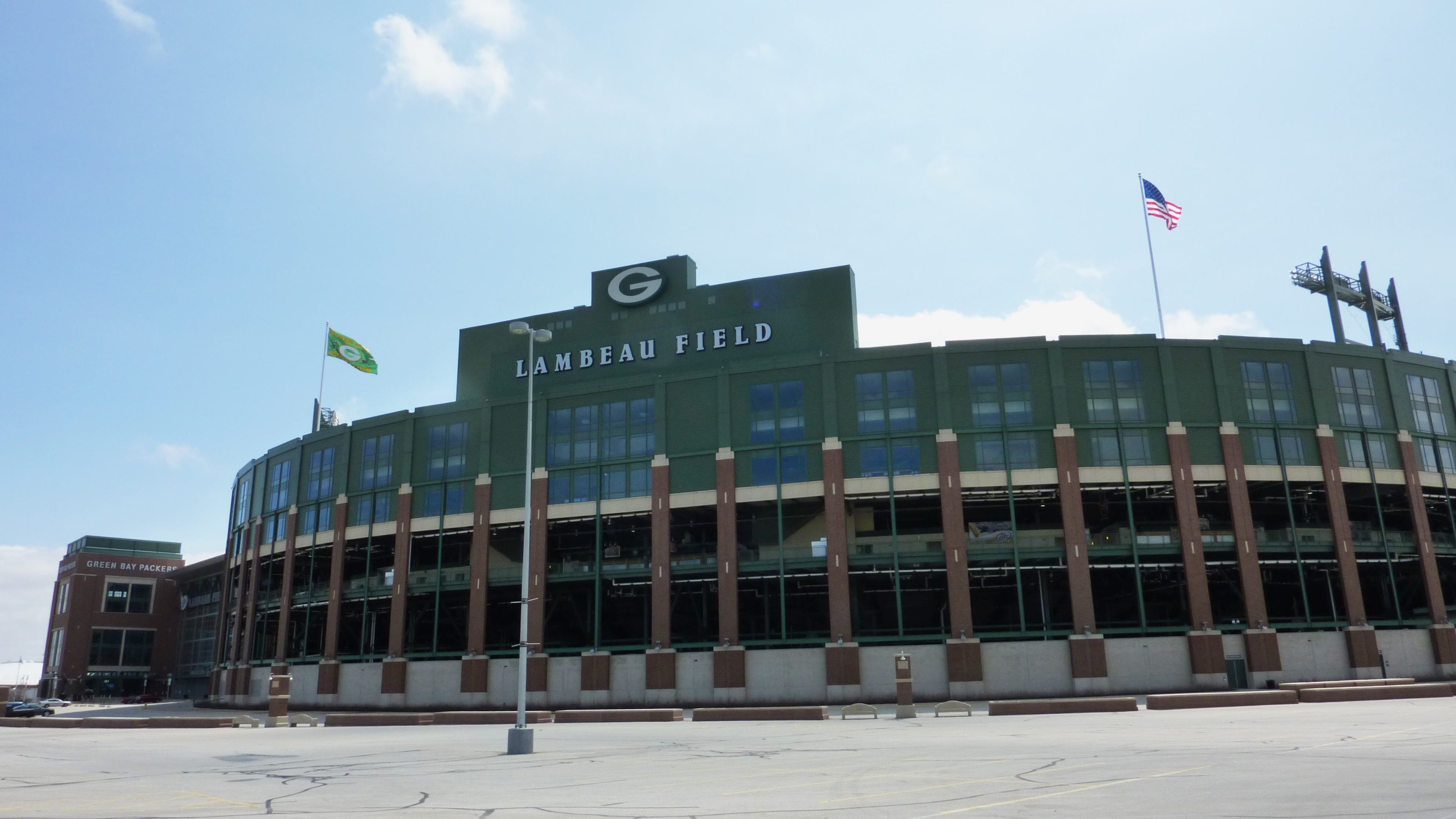 Packers vs Cowboys score — Lambeau Field in Green Bay, home of the Packers