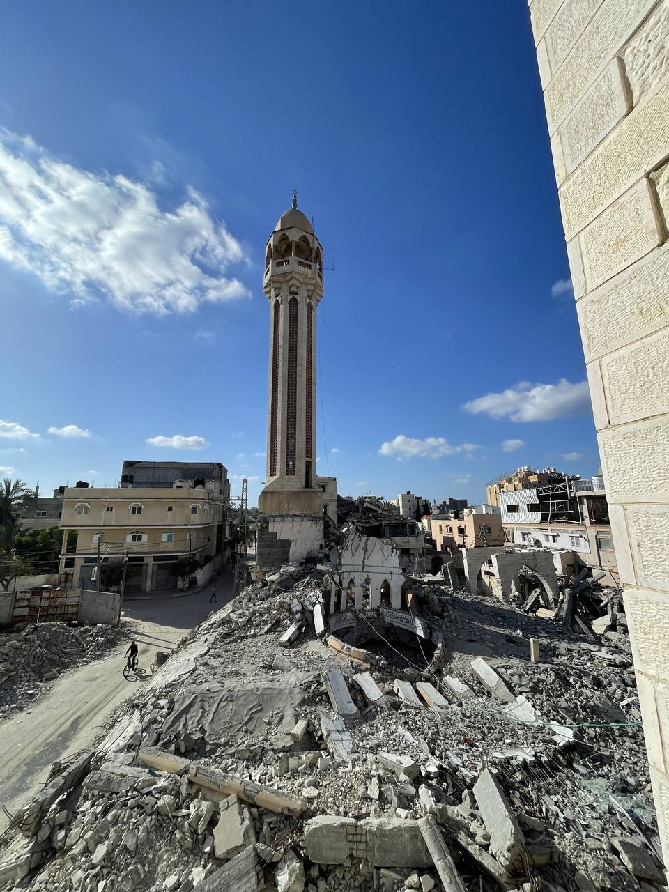 Ruin of the Yaffa Mosque in Gaza amid continued Israeli strikes and military operations