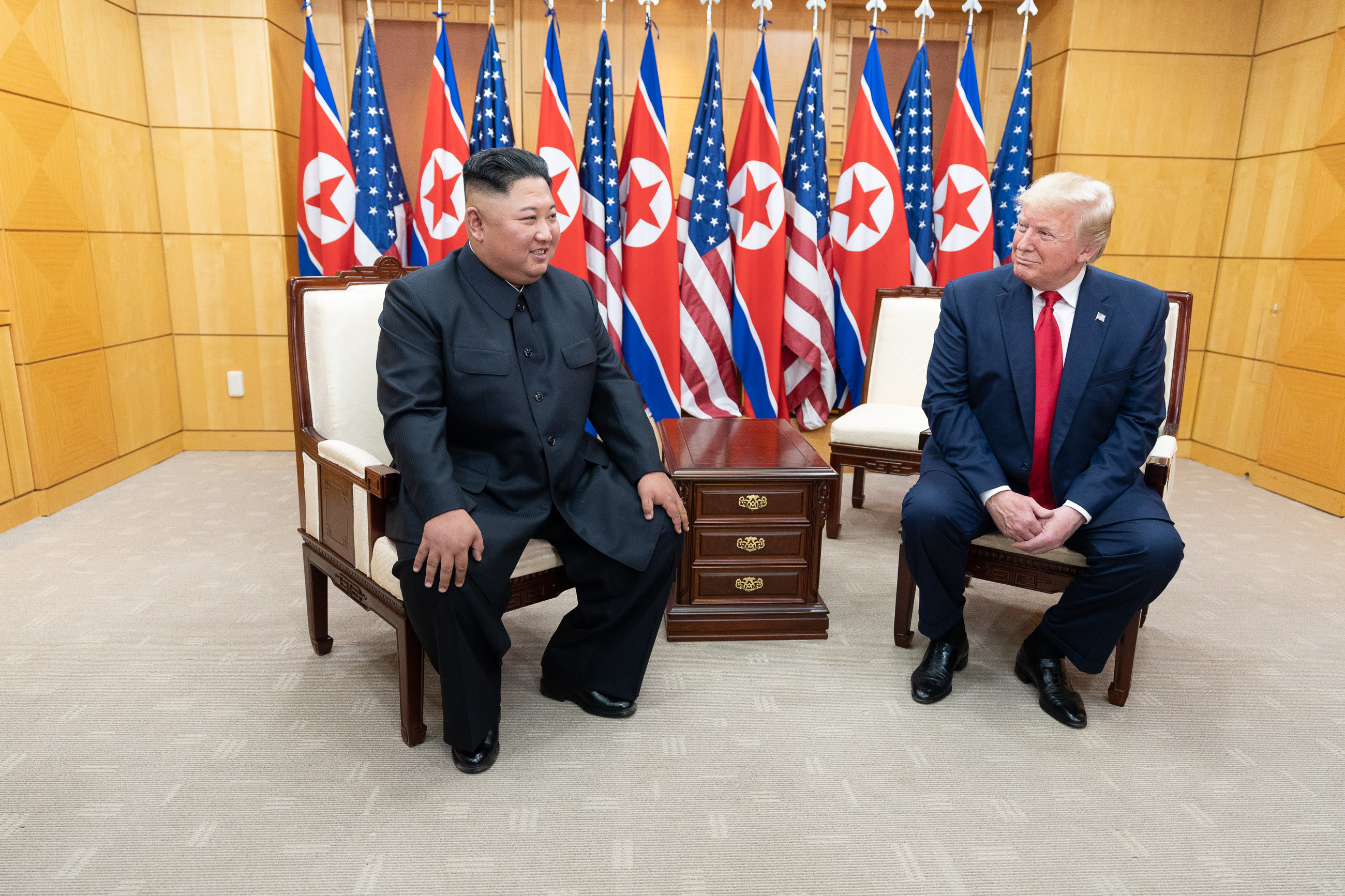 Donald Trump meets Kim Jong Un at the DMZ, June 2019 — Trump Kim Jong Un talks history