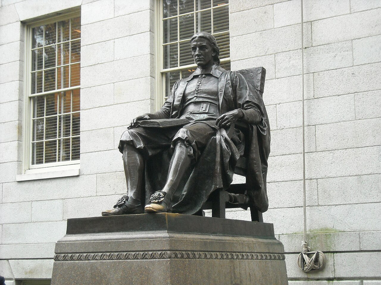 The John Harvard statue in Harvard Yard as the university fights Trump's funding block