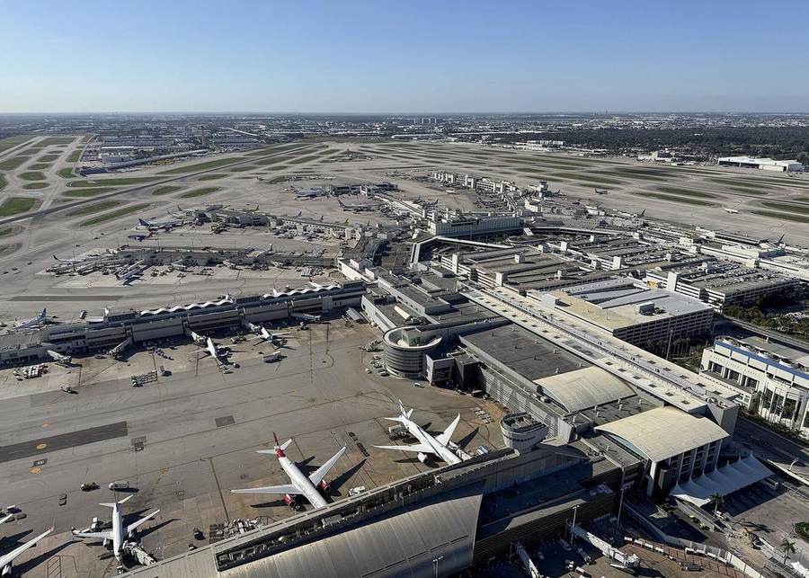 Aerial view of Miami International Airport