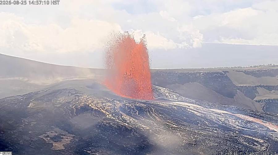 Closer monitoring view of glowing vents and lava inside Halemaumau at Kilauea