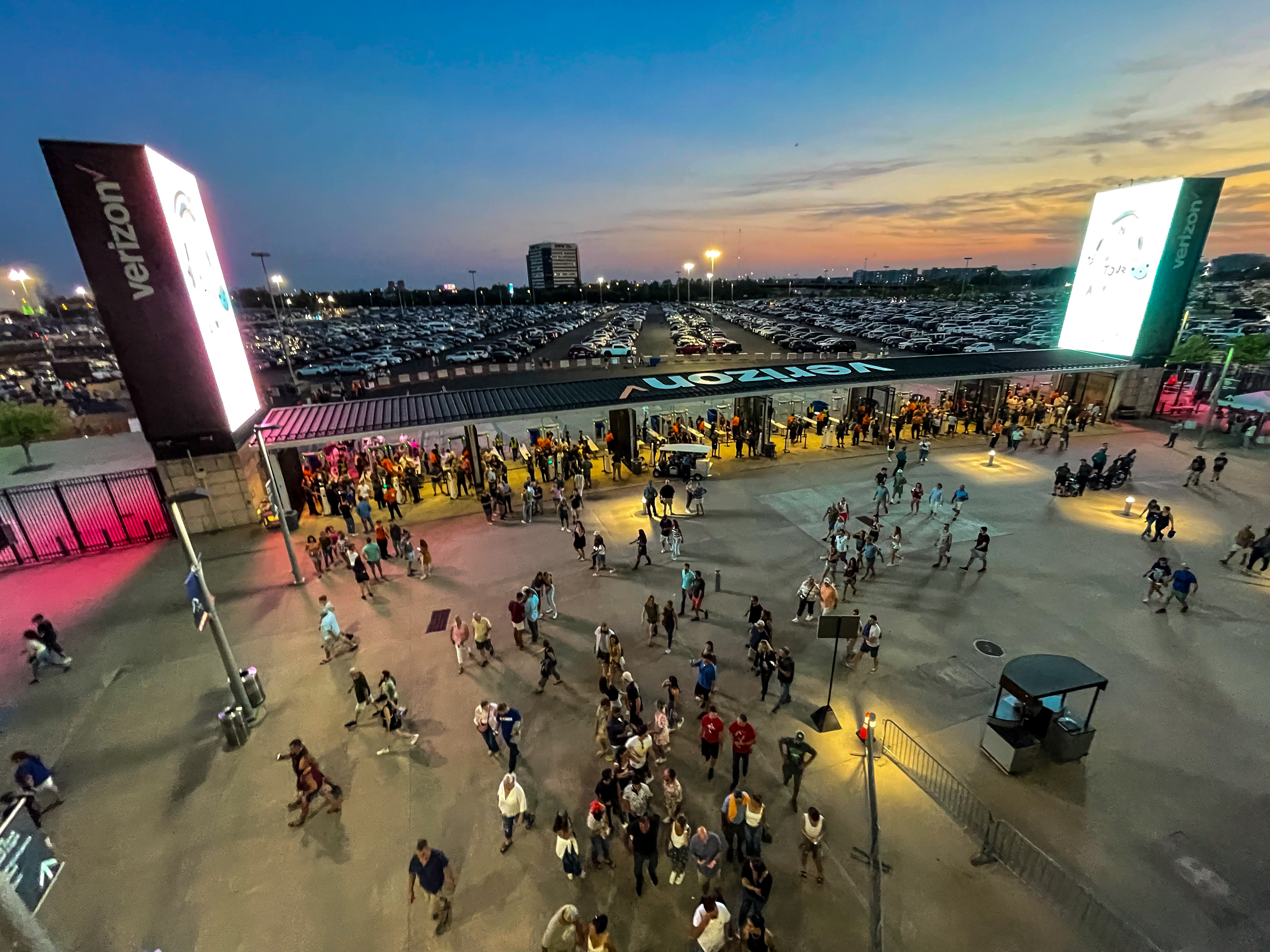 Fans at the Verizon Gate at MetLife Stadium, venue for Dolphins vs Jets on October 25 2026