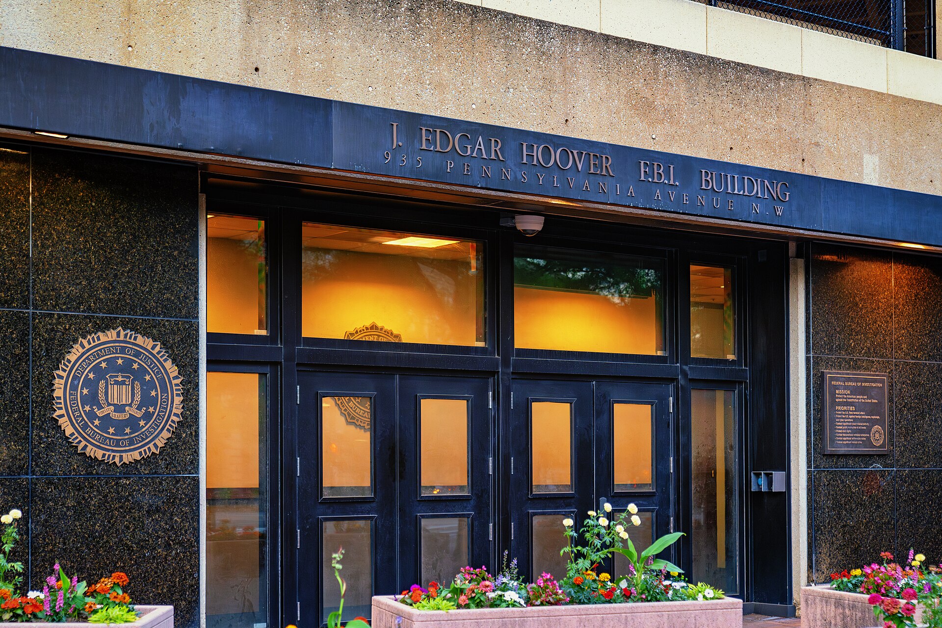 The J. Edgar Hoover FBI Building headquarters in Washington DC