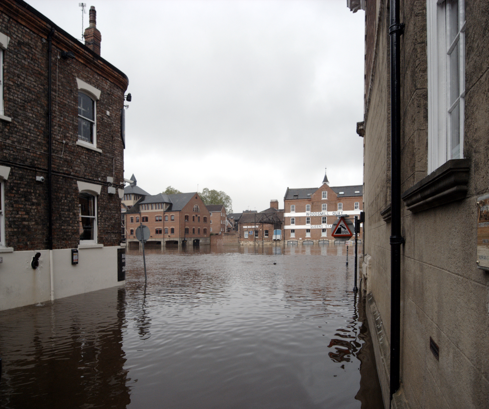 A flooded street in York after the River Ouse burst its banks, the kind of everyday emergency the Be Ready campaign cites