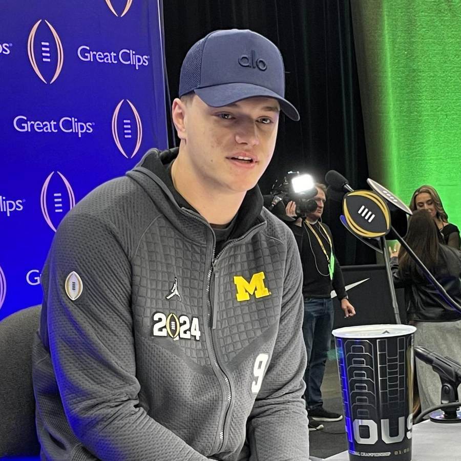J.J. McCarthy at the 2024 national championship media day