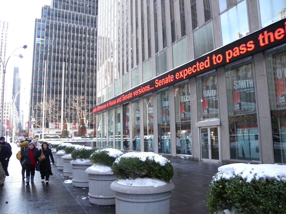 Fox News headquarters building in New York, center of the Trump Fox News feud 2026