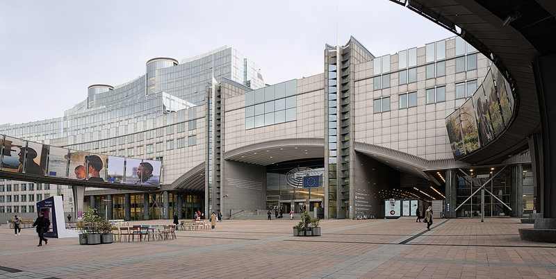 European Parliament building in Brussels — EU Russia sanctions package designations