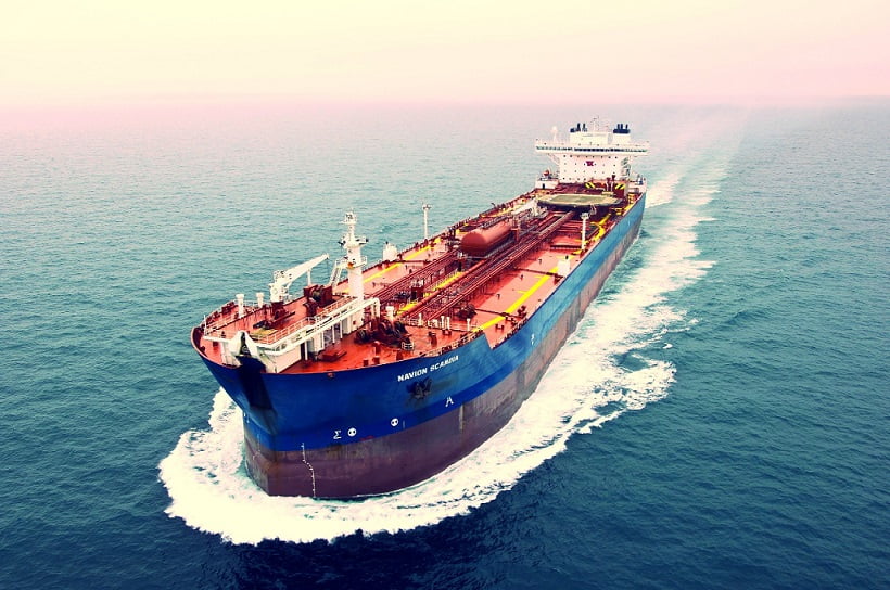 An oil tanker at sea — Russian energy exports are at the centre of the sanctions waiver debate