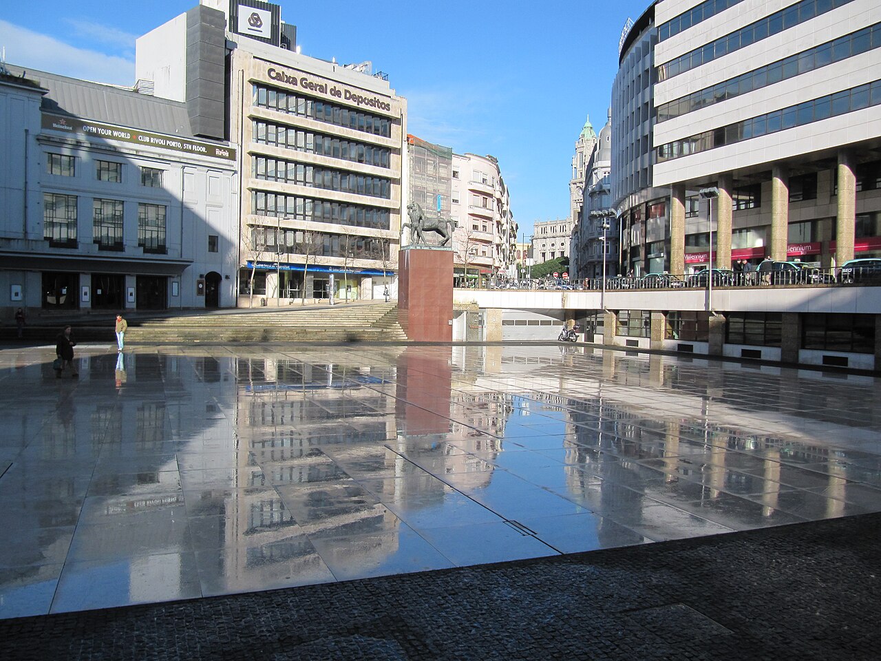 Praca D. Joao I in Porto, Portugal, where the second housing protest camp was cleared