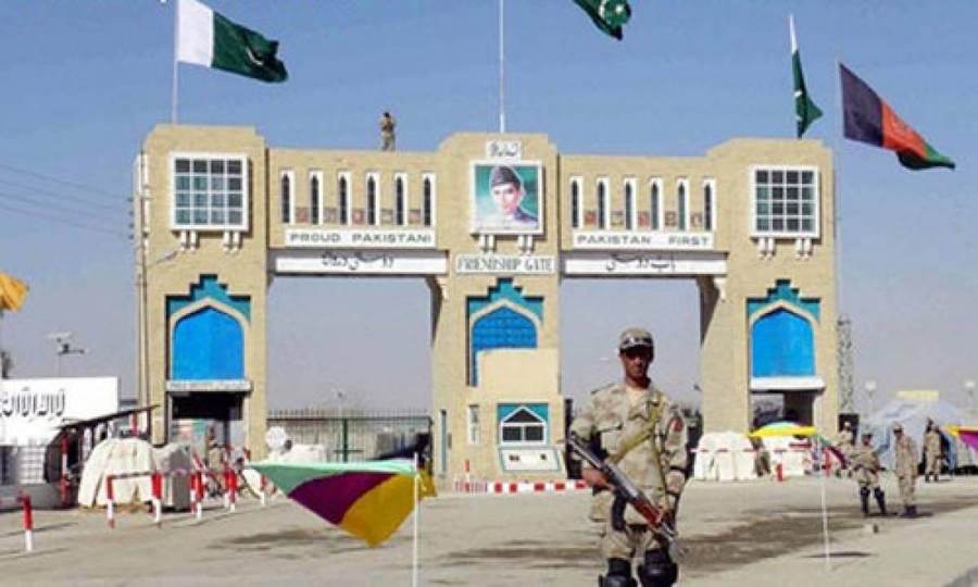 Pakistani soldier at the Chaman Friendship Gate on the Pakistan-Afghanistan border, near where the overnight Pakistan Afghanistan border clash erupted in the Gulistan sector
