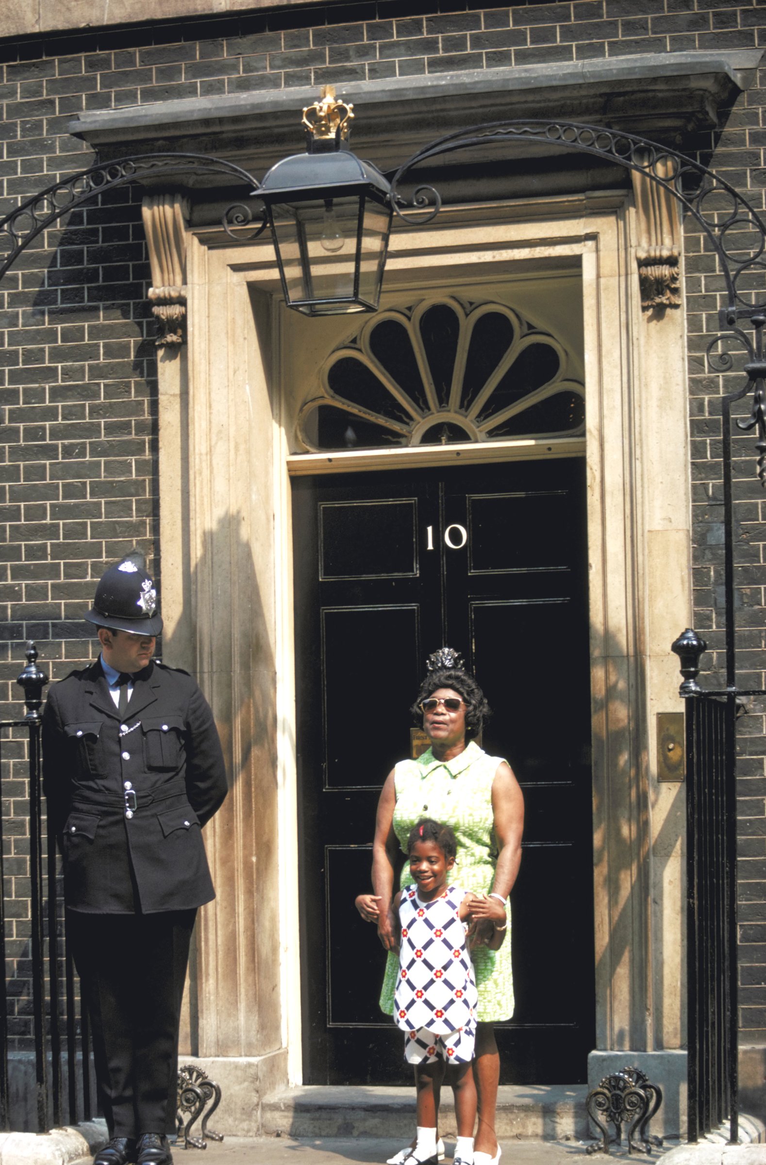 Visitors outside 10 Downing Street