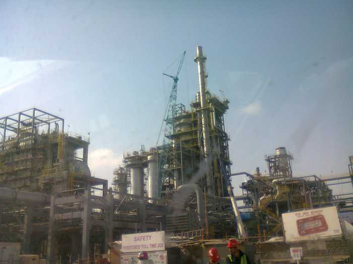 Saudi oil refinery at Jubail in a file photograph
