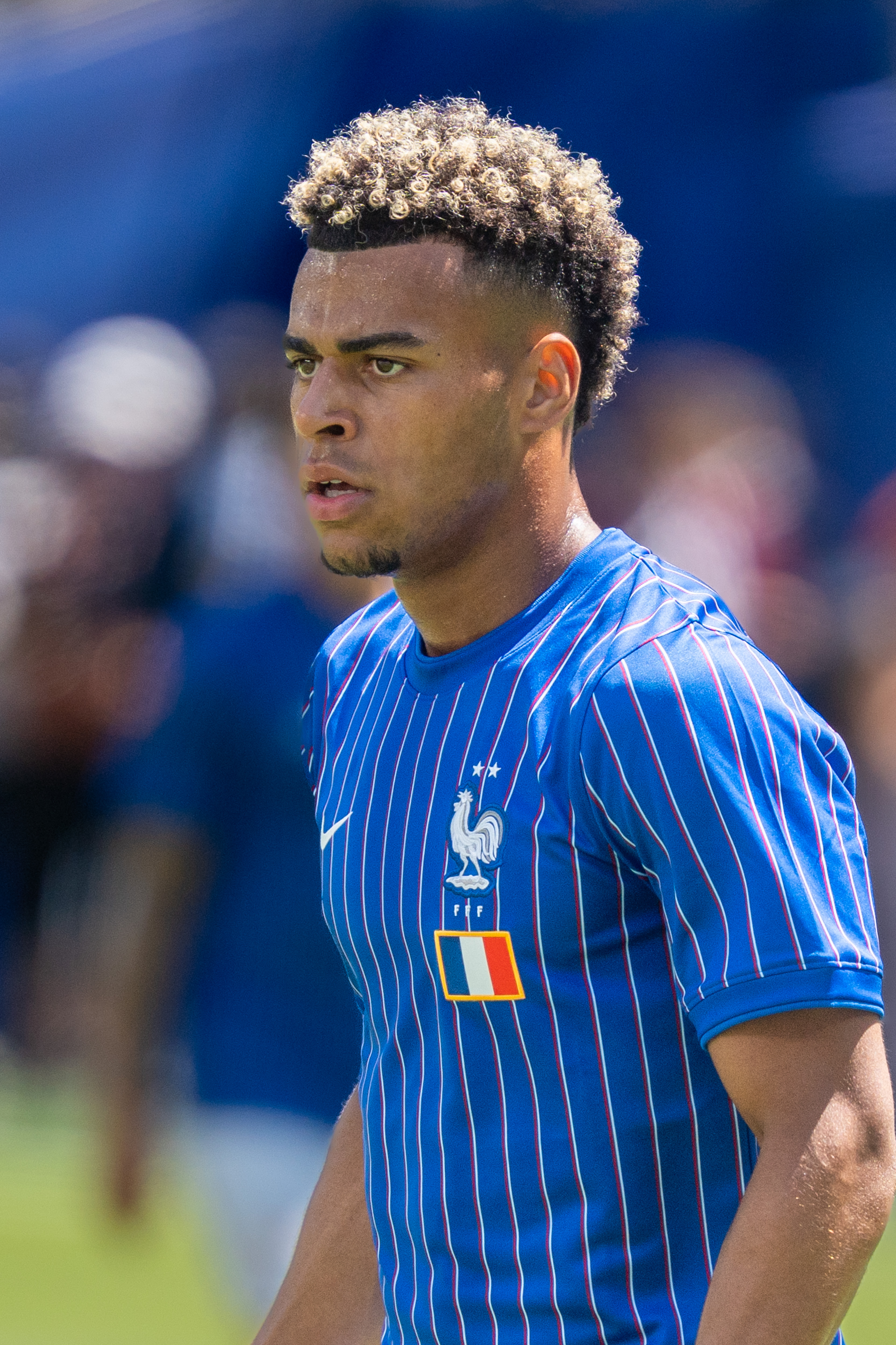 Désiré Doué, who opened the scoring in PSG vs Barcelona, pictured with France in 2026